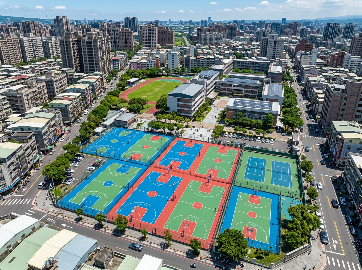 昆明市塑胶跑道硅PU篮球场 - 方案